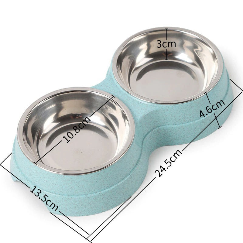 Double Pet Bowl Feeder – Hygienic & Happy Mealtimes