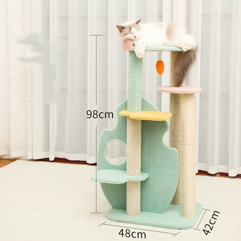 Large Vertical Sisal Cat Scratching Tower – Ultimate Stretch & Furniture Protector