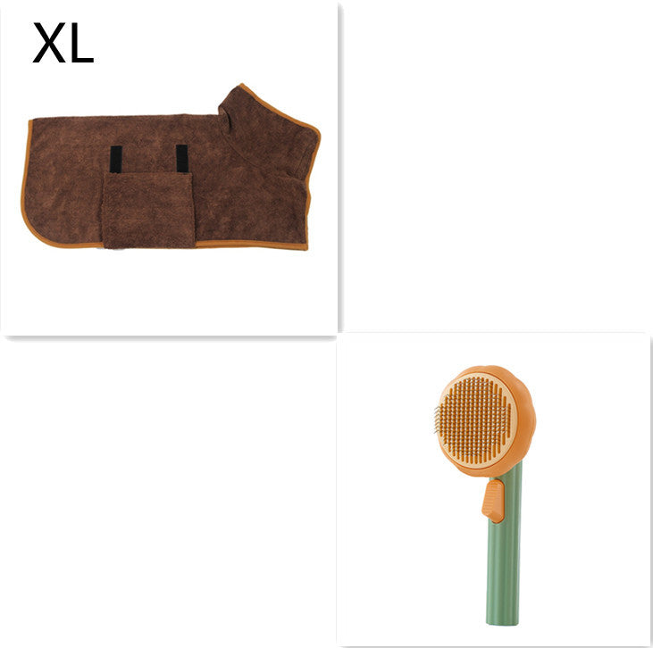 Gentle Self‑Cleaning Steel Wire Cat Brush — Comfort Grooming & Fur‑Free Home