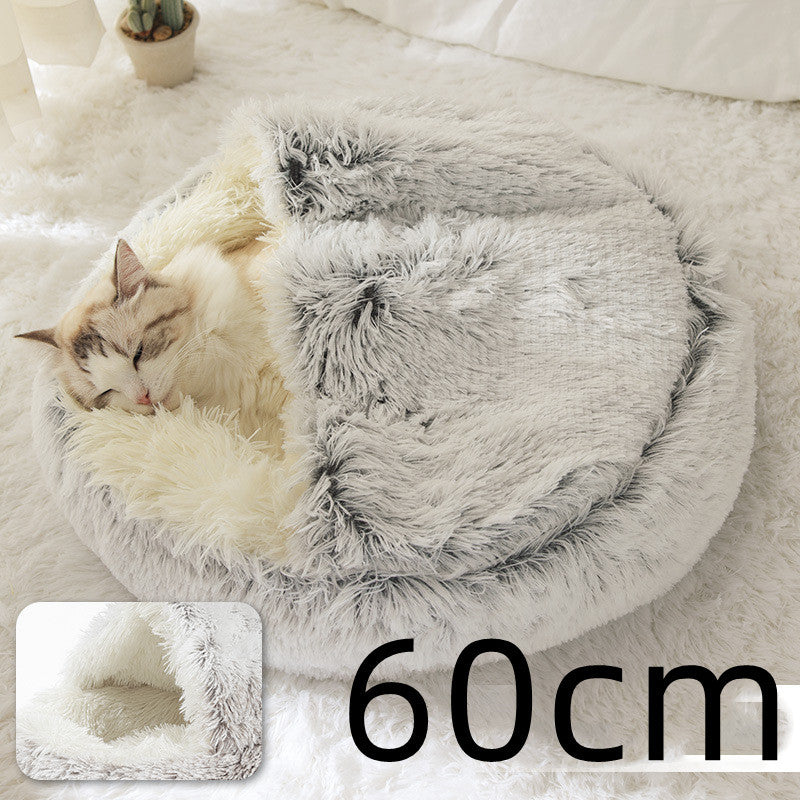 Cozy Nest 2‑in‑1 Winter Pet Bed