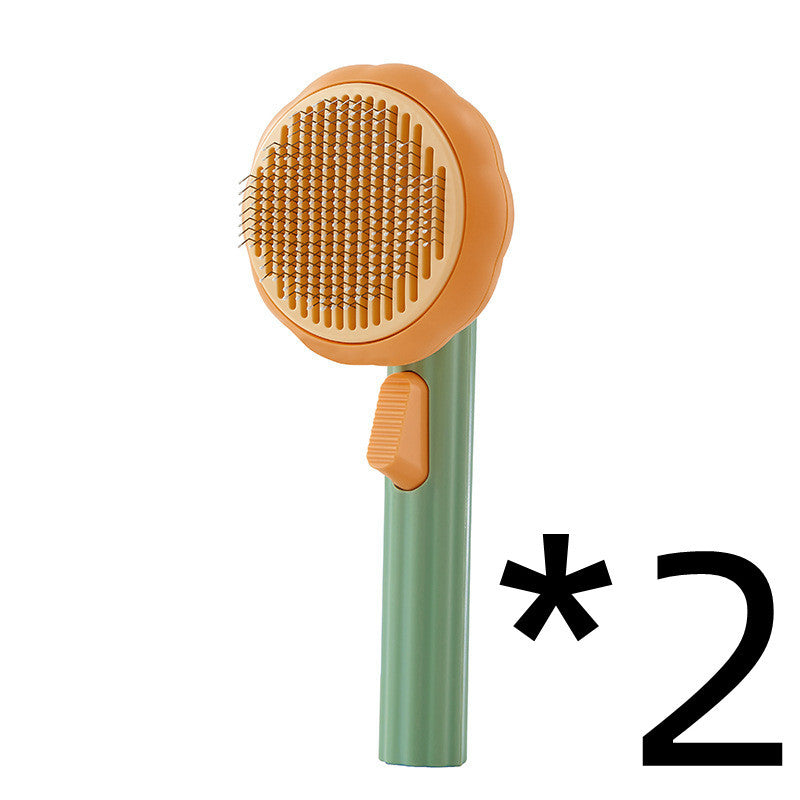 Gentle Self‑Cleaning Steel Wire Cat Brush — Comfort Grooming & Fur‑Free Home