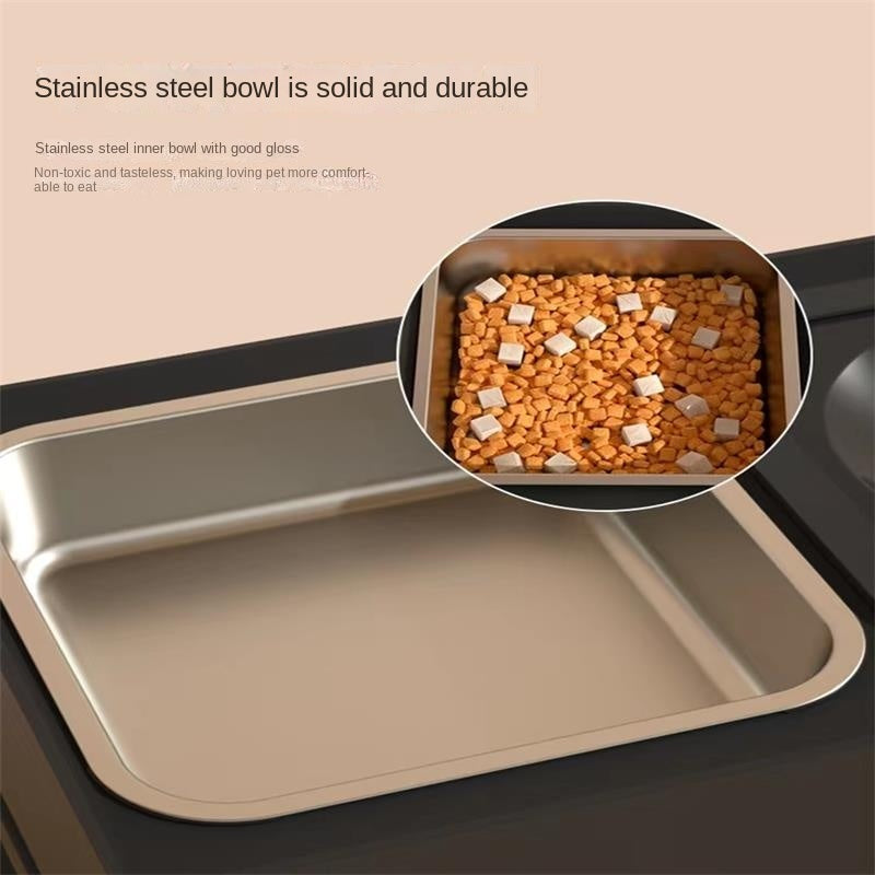 Elevated Dog Feeder with Double Stainless Steel Bowls