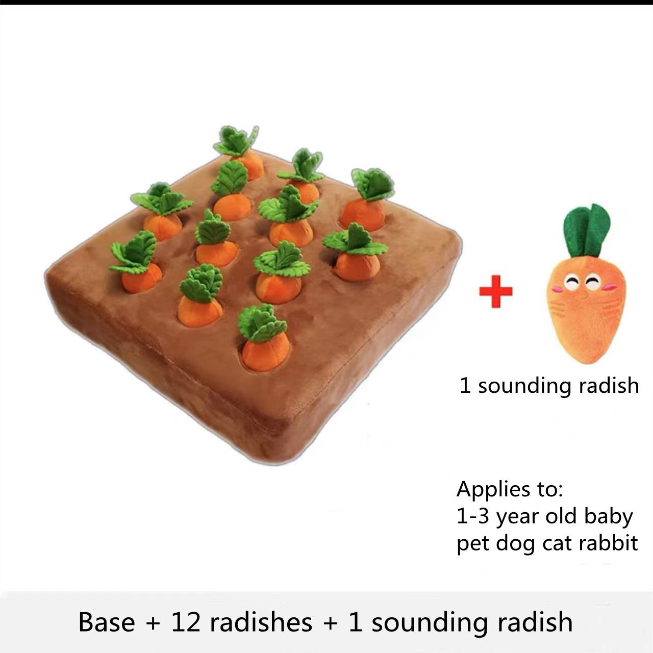 Durable Carrot Chew & Snuffle Mat Pet Toy