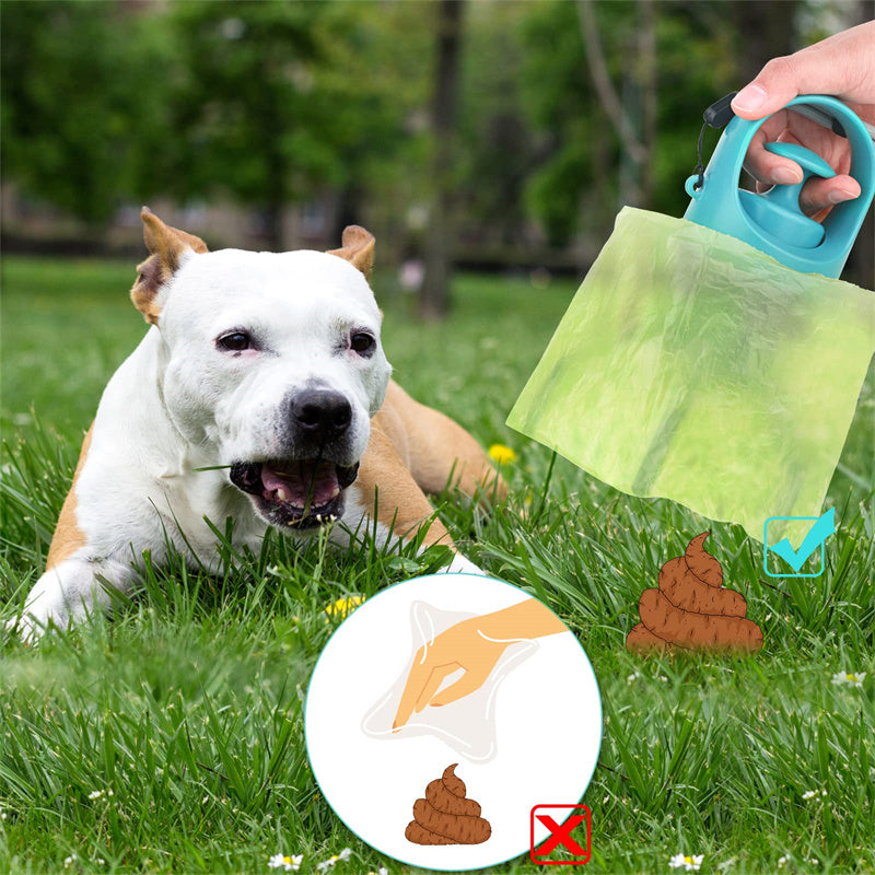 Portable Lightweight Dog Pooper Scooper With Built-in Poop Bag Dispenser Eight-claw Shovel For Pet Toilet Picker Pet Products - Barking Good Deals