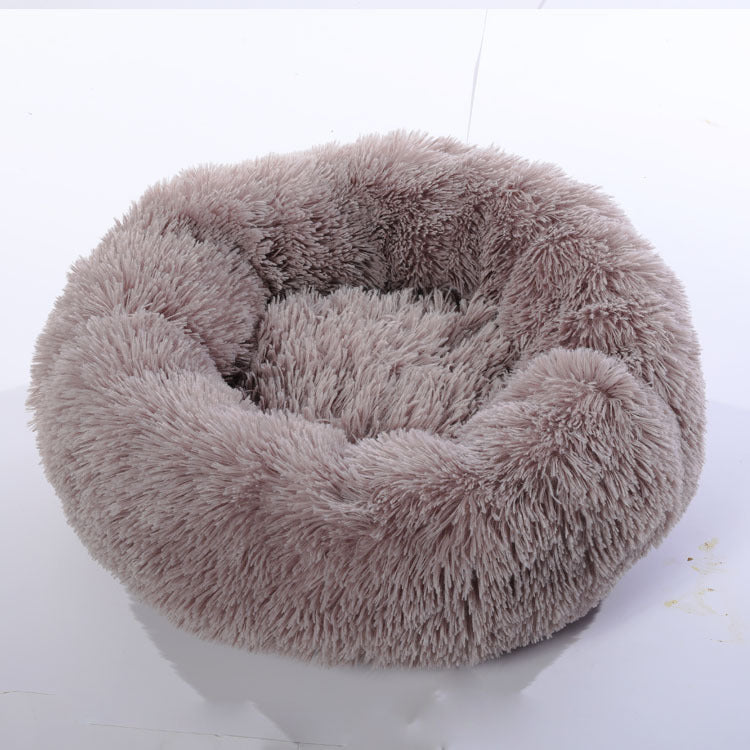 Small Cat Round Plush Nest – Cozy Comfort for Your Kitten