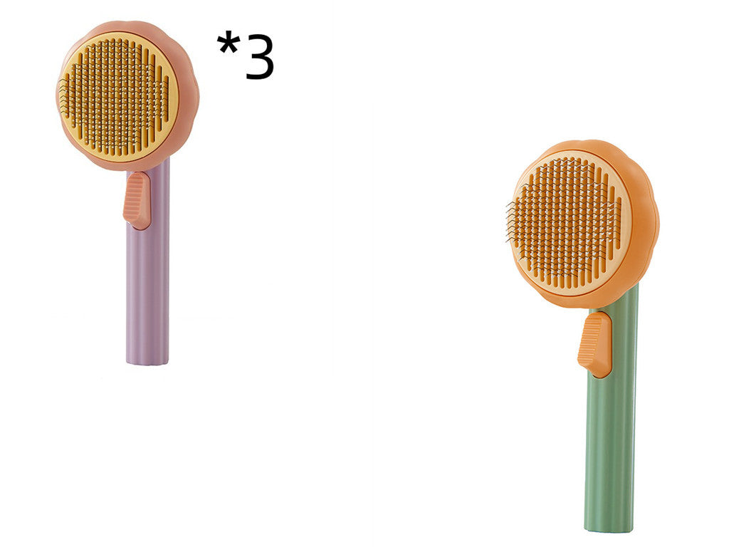 Gentle Self‑Cleaning Steel Wire Cat Brush — Comfort Grooming & Fur‑Free Home