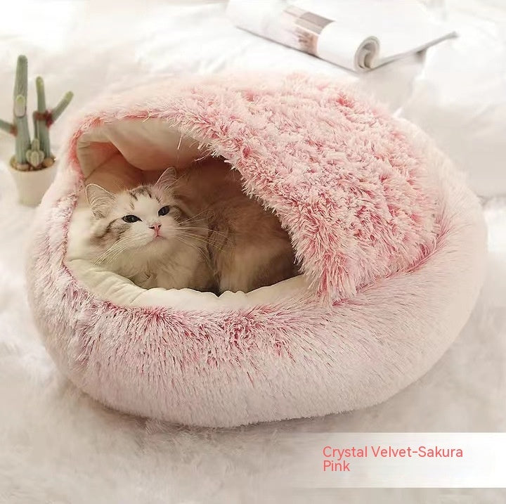 Cozy Nest 2‑in‑1 Winter Pet Bed