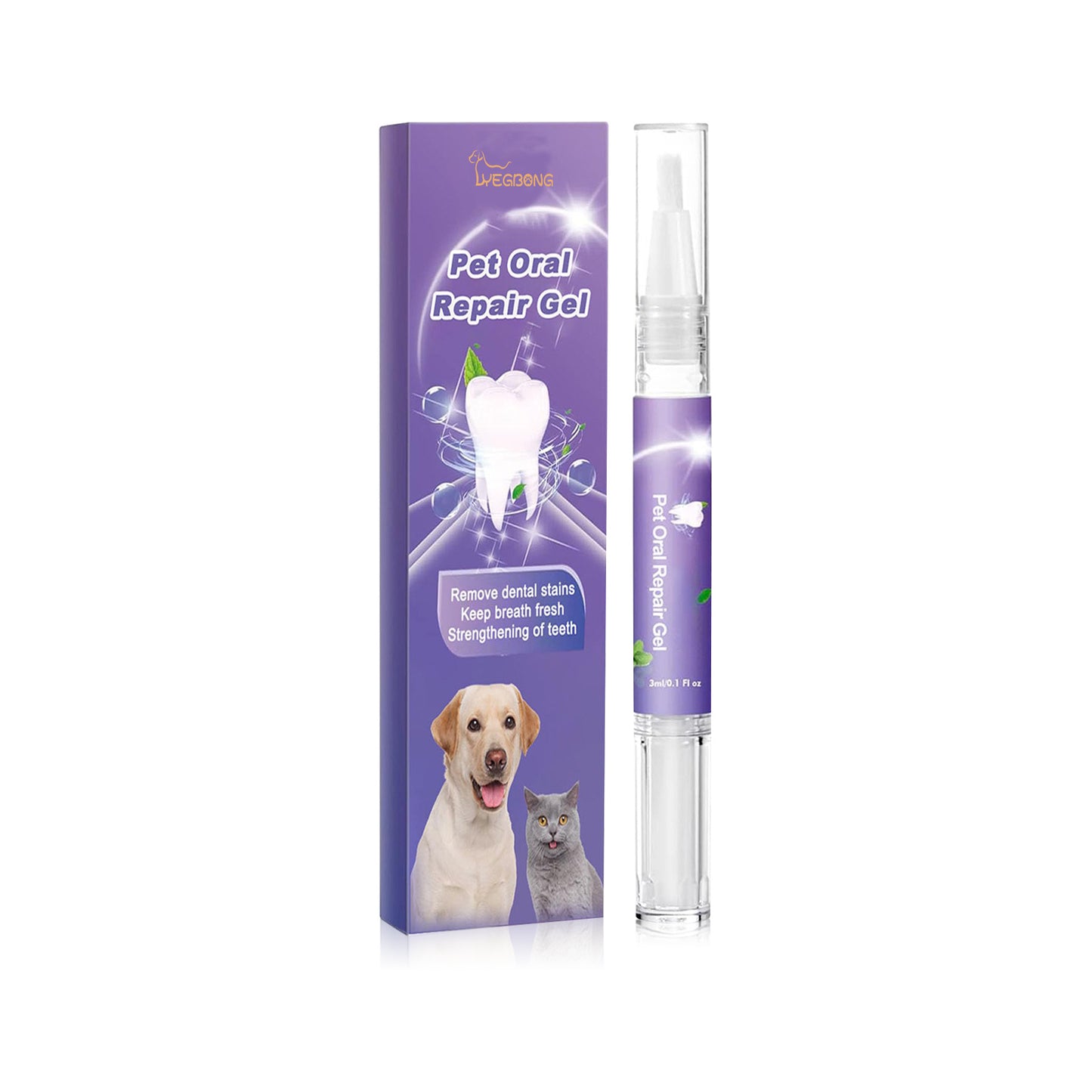 Pet Oral Repair Gel – Fresh Breath & Happy Gums for Cats & Dogs
