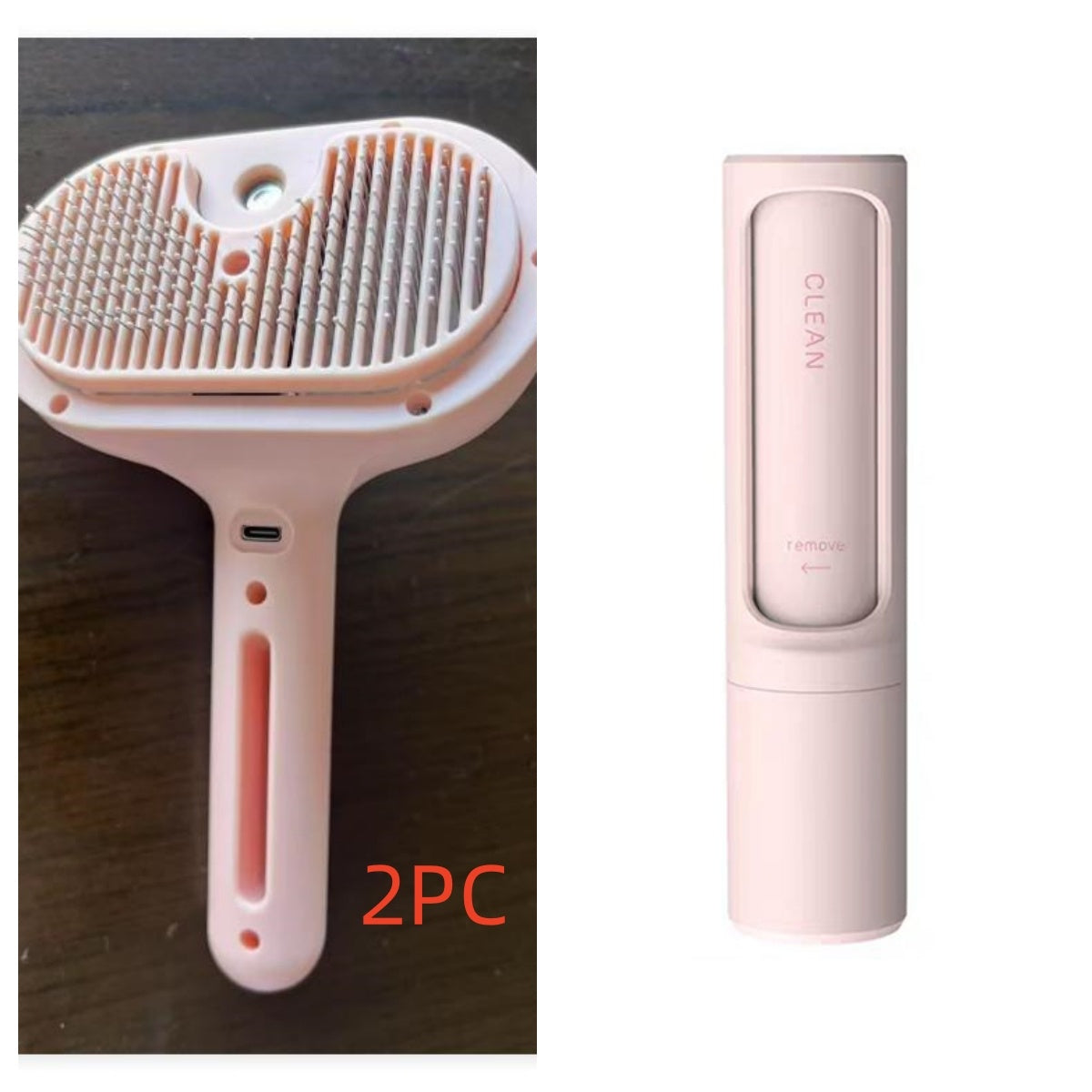 MoistureMist Self-Cleaning Pet Grooming Comb