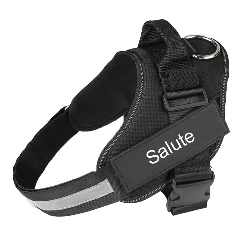 Personalized Reflective No‑Pull Harness — Custom Name Patch & Adjustable Fit