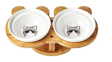 Elegant Ceramic Cat & Dog Bowl – Comfortable, Hygienic, Slip‑Resistant Feeding