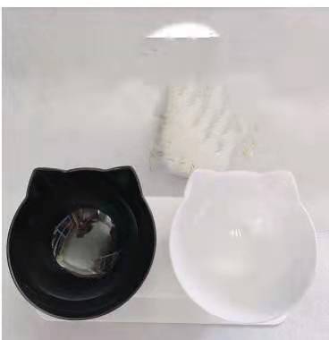 Non‑Slip Double Cat & Dog Bowl with Raised Stand – Ergonomic 15° Tilt Feeding Station