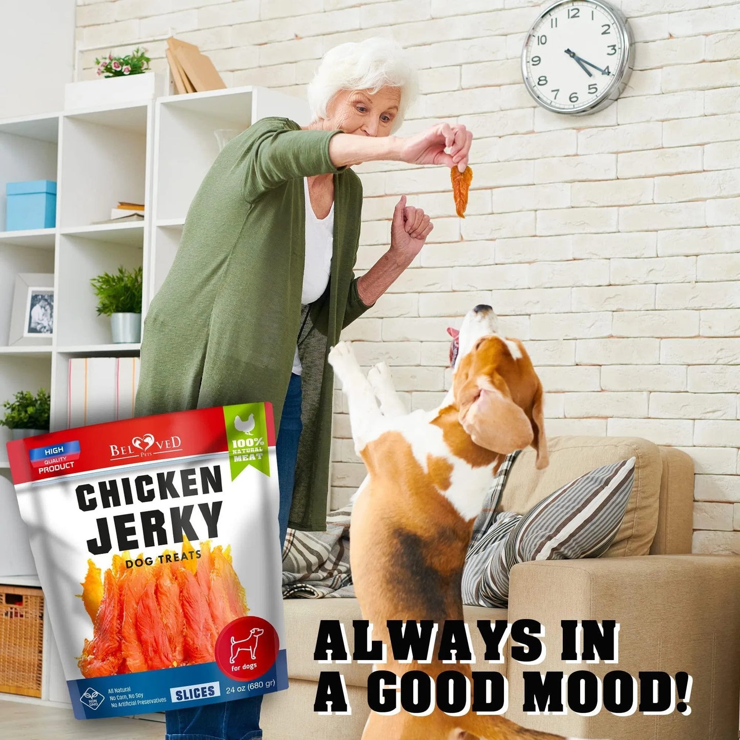 Human‑Grade Chicken Jerky Dog Treats – Grain‑Free, High‑Protein Training & Reward Strips