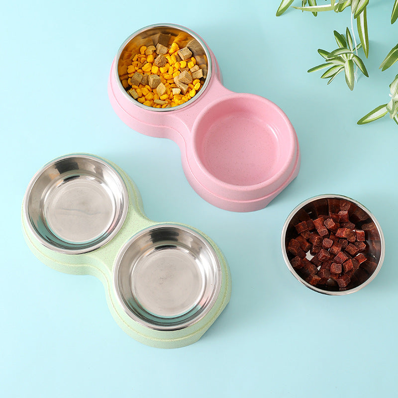 Double Pet Bowl Feeder – Hygienic & Happy Mealtimes