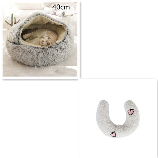 Cozy Nest 2‑in‑1 Winter Pet Bed