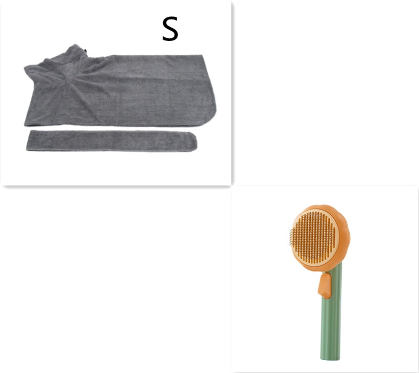 Gentle Self‑Cleaning Steel Wire Cat Brush — Comfort Grooming & Fur‑Free Home