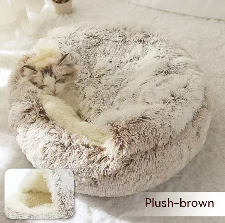 Cozy Nest 2‑in‑1 Winter Pet Bed