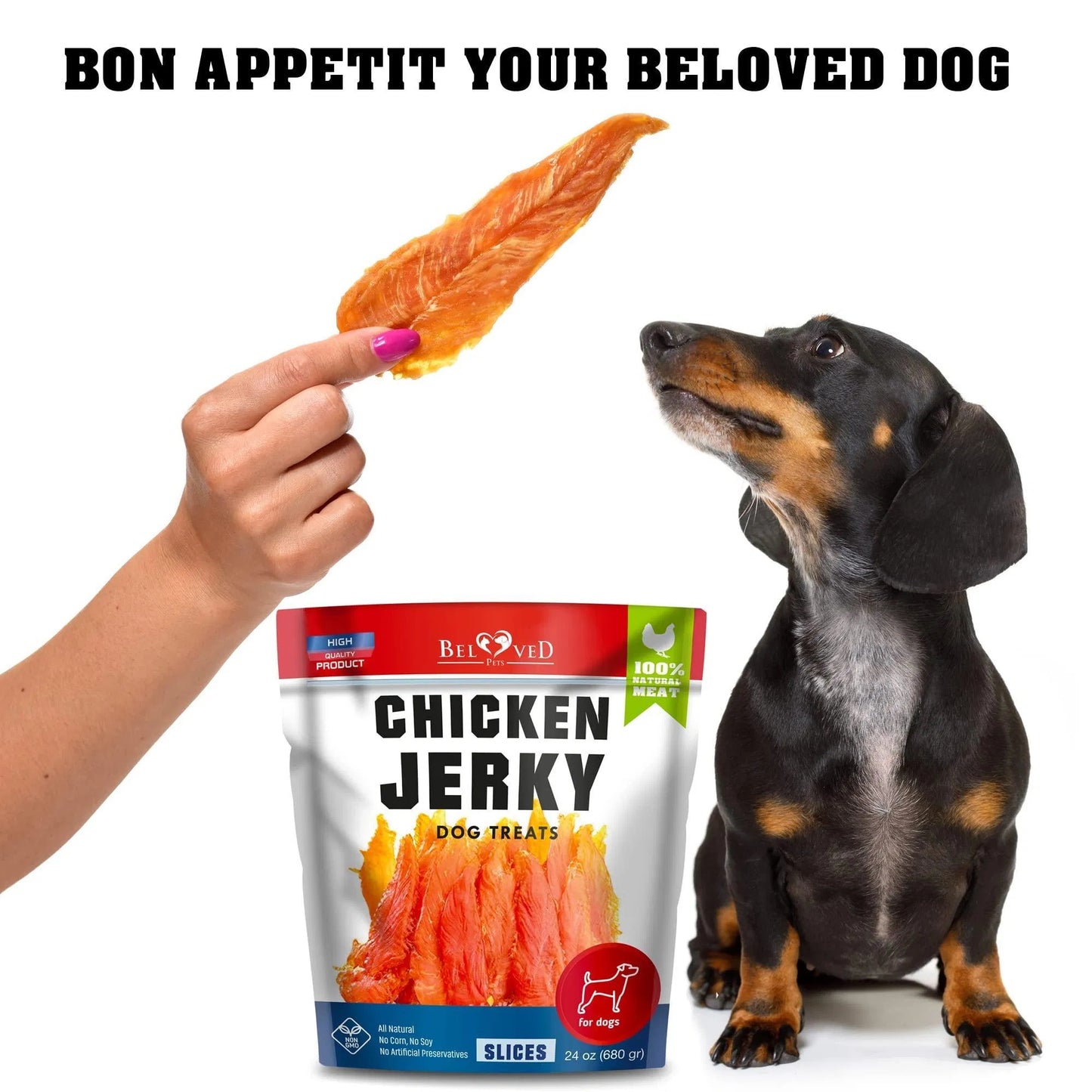 Human‑Grade Chicken Jerky Dog Treats – Grain‑Free, High‑Protein Training & Reward Strips