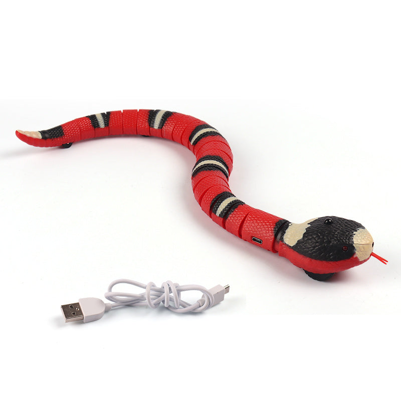 Smart Motion Snake Toy – USB Rechargeable Interactive Pet Teaser for Cats & Dogs