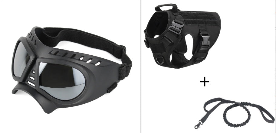 Tactical Outdoor Dog Vest + Leash Set – Rugged Control & Adventure Ready