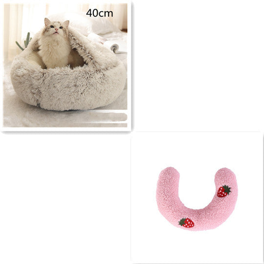 Cozy Nest 2‑in‑1 Winter Pet Bed