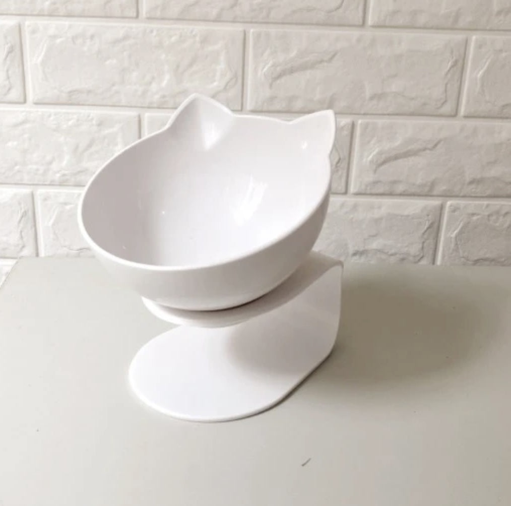Ergonomic Double Tilted Cat Bowl – Neck‑Kind & Mess‑Smart Dual Feeder