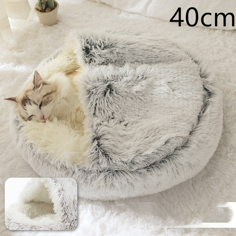 Cozy Nest 2‑in‑1 Winter Pet Bed