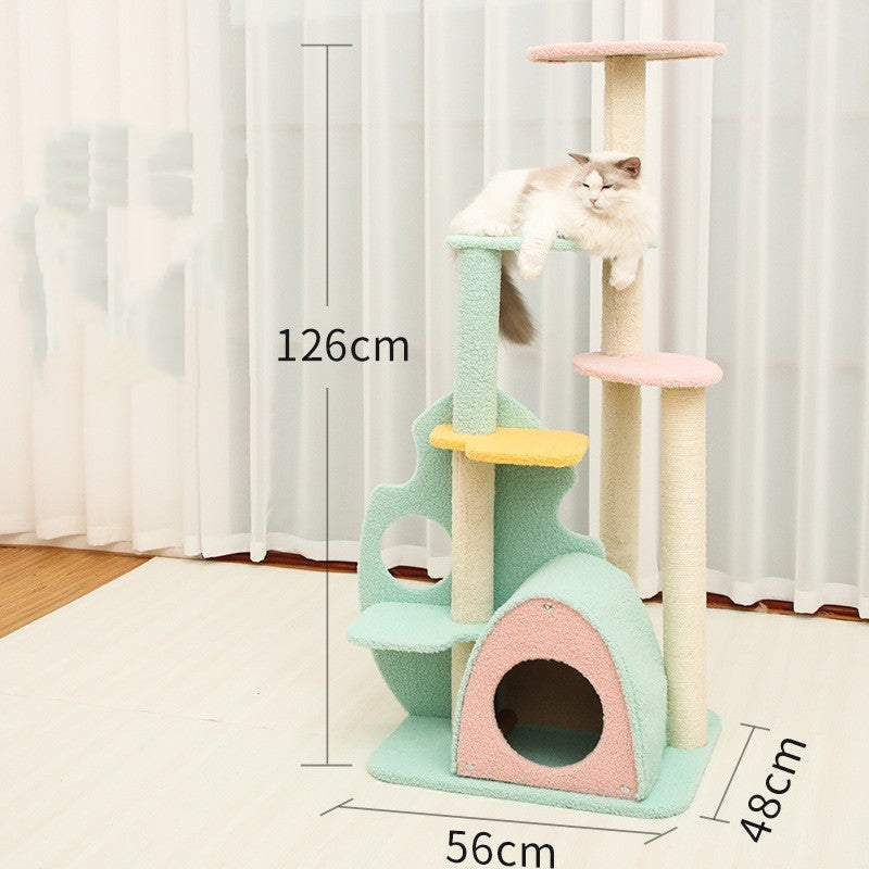 Large Vertical Sisal Cat Scratching Tower – Ultimate Stretch & Furniture Protector