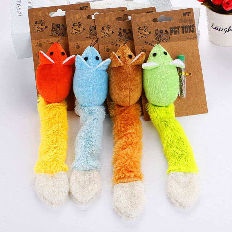 Long‑Tail Teaser Mouse – Irresistible Chase Toy for Happy, Active Cats