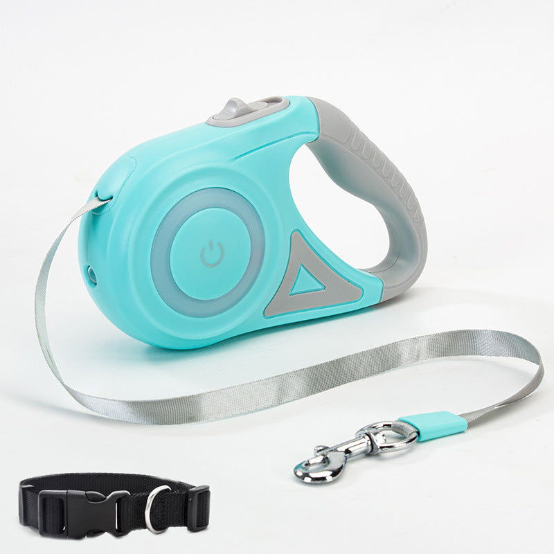 Dog Leash Retractable Leash And Dog Collar Spotlight Automatic Pet Dog Cat Traction Rope For Small Medium Dogs Pet Product - Barking Good Deals