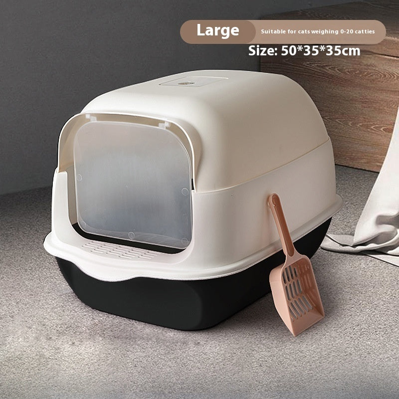 CozyCat Vault – Oversized Fully Enclosed Cat Litter Box