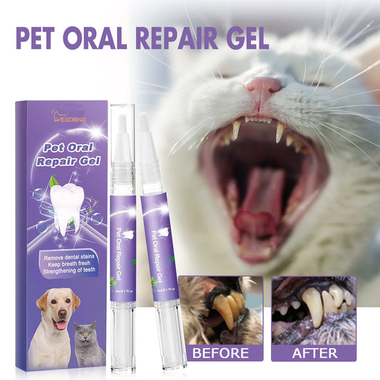 Pet Oral Repair Gel – Fresh Breath & Happy Gums for Cats & Dogs