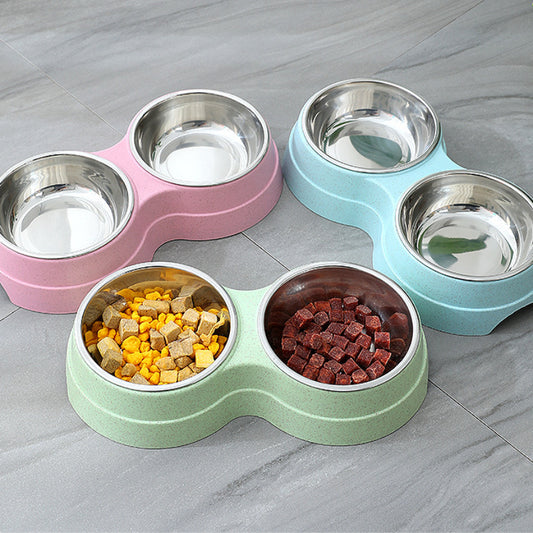 Double Pet Bowl Feeder – Hygienic & Happy Mealtimes