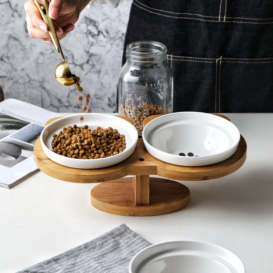Elegant Ceramic Cat & Dog Bowl – Comfortable, Hygienic, Slip‑Resistant Feeding