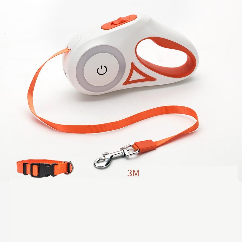 Dog Leash Retractable Leash And Dog Collar Spotlight Automatic Pet Dog Cat Traction Rope For Small Medium Dogs Pet Product - Barking Good Deals