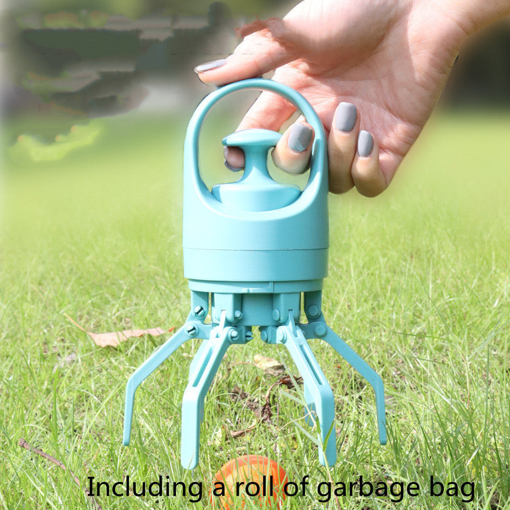 Portable Lightweight Dog Pooper Scooper With Built-in Poop Bag Dispenser Eight-claw Shovel For Pet Toilet Picker Pet Products - Barking Good Deals