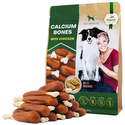 Grain‑Free Chicken‑Wrapped Calcium Chew – Rawhide‑Free Dental Treat