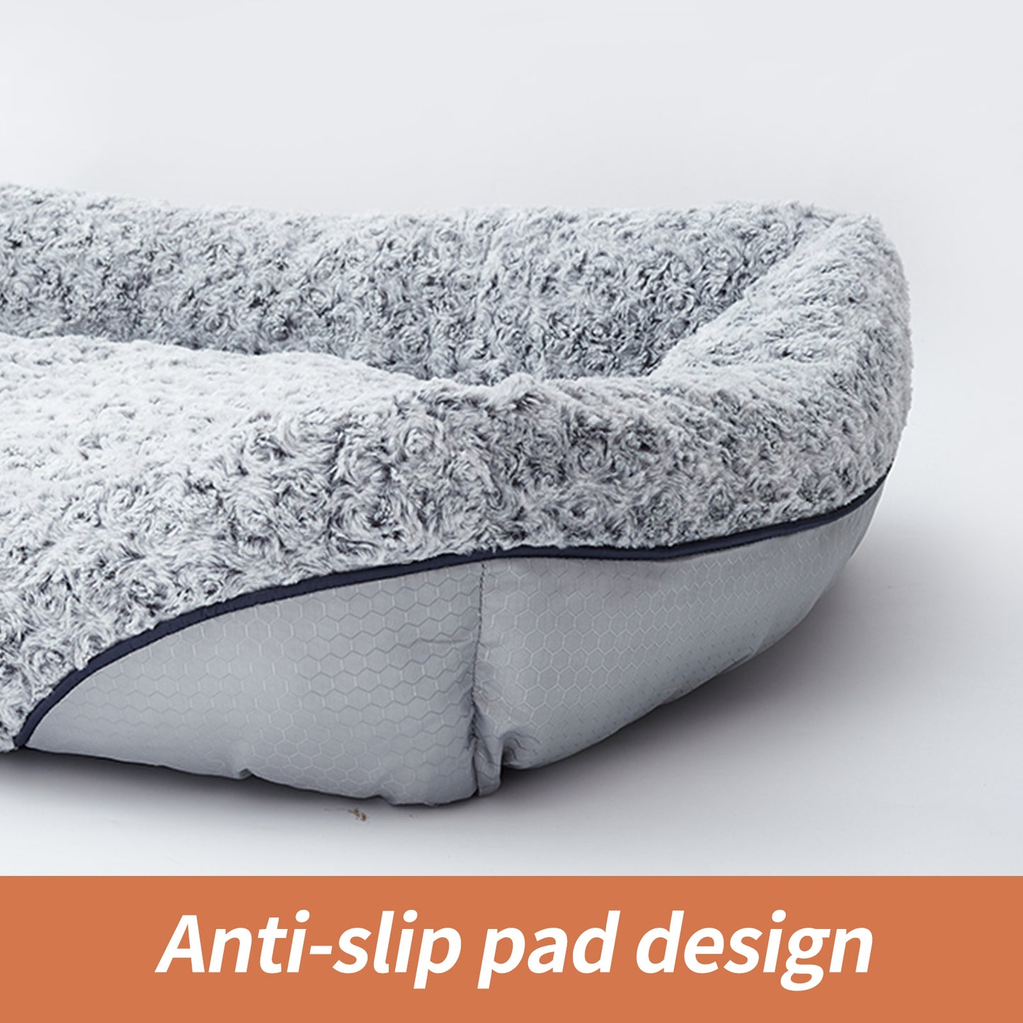 Swirl Rose Velvet Calming Dog Bed – Pure Comfort, Happy Pets
