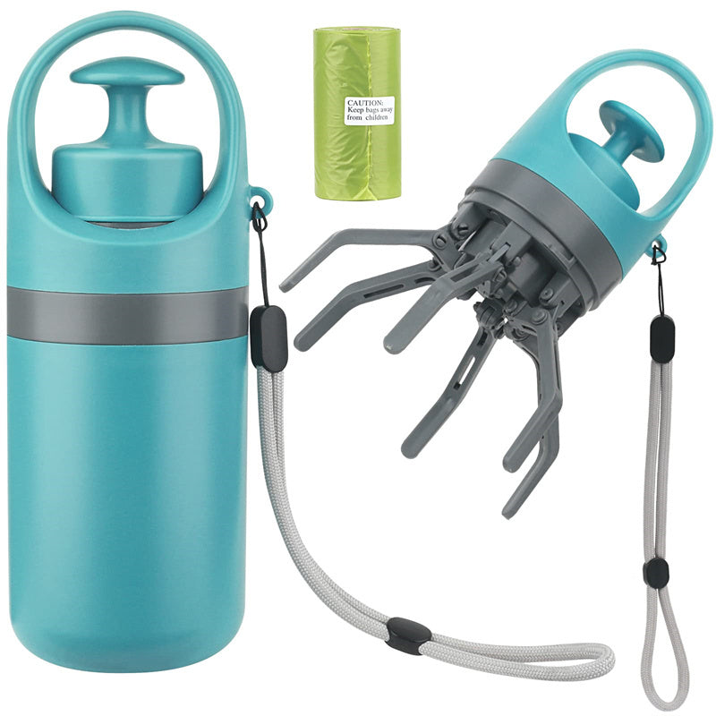 Portable Lightweight Dog Pooper Scooper With Built-in Poop Bag Dispenser Eight-claw Shovel For Pet Toilet Picker Pet Products - Barking Good Deals