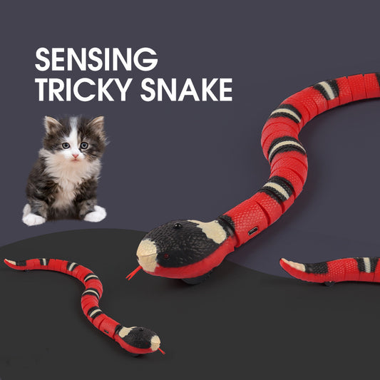 Smart Motion Snake Toy – USB Rechargeable Interactive Pet Teaser for Cats & Dogs