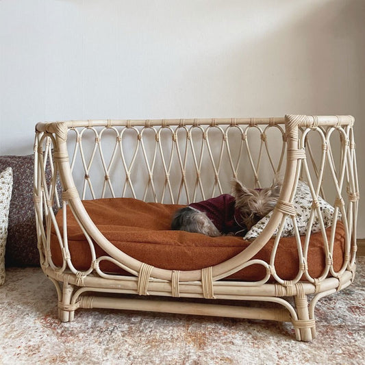 Elevate Your Pet’s Comfort with a Hand‑Woven Rattan Retreat