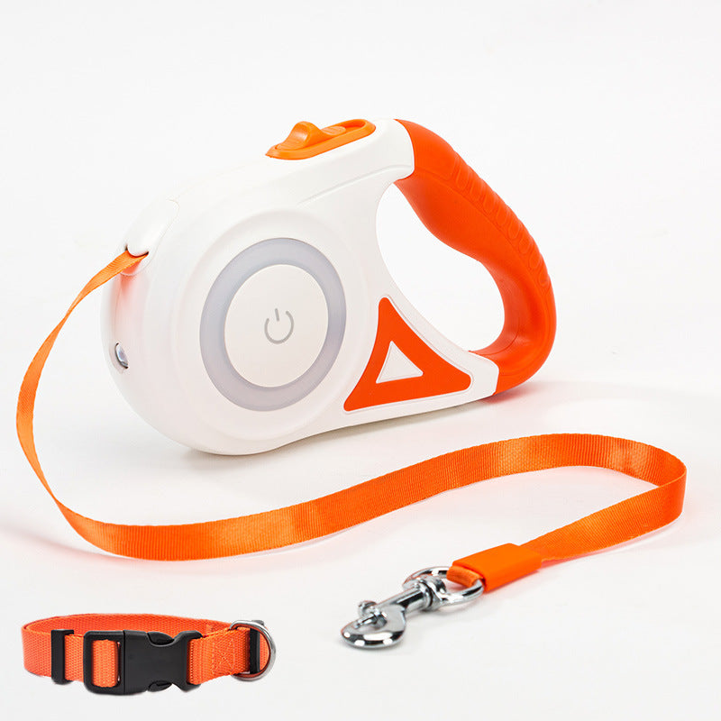 Dog Leash Retractable Leash And Dog Collar Spotlight Automatic Pet Dog Cat Traction Rope For Small Medium Dogs Pet Product - Barking Good Deals