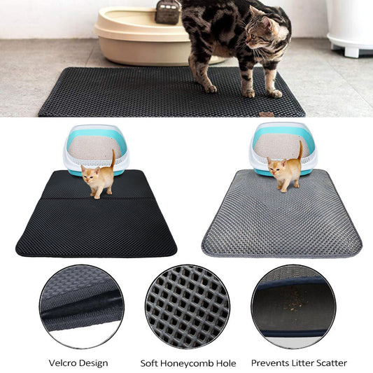 Double-Layer Cat Litter Mat – Keep Floors Clean & Paws Happy